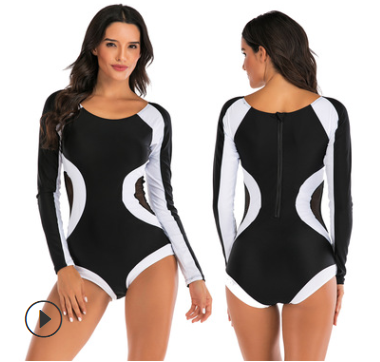 One-piece long sleeve surfing suit