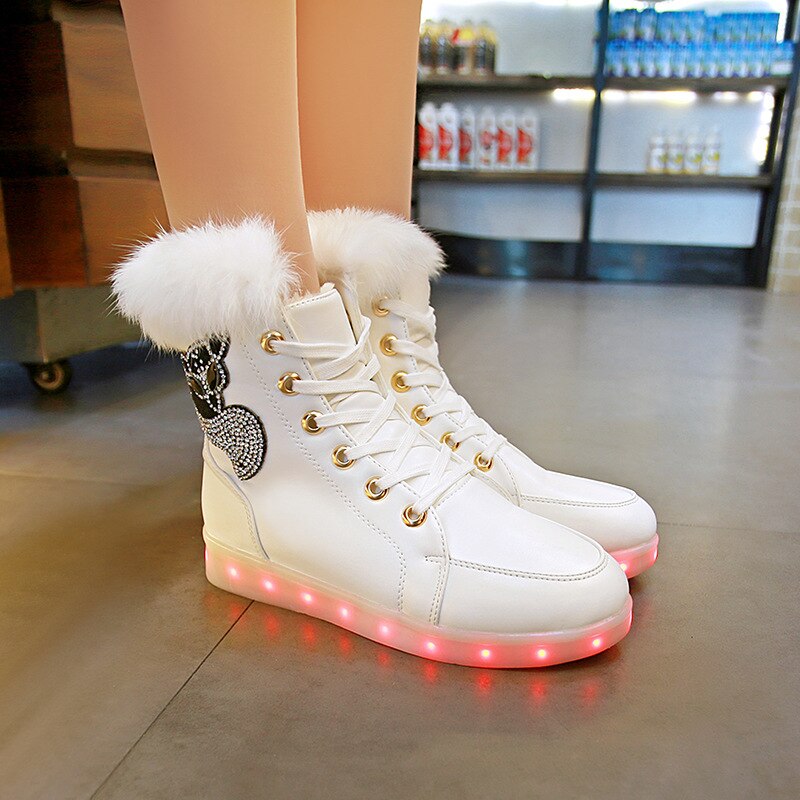 Snow Boots Plus Cotton Snow Cotton Luminous Shoes