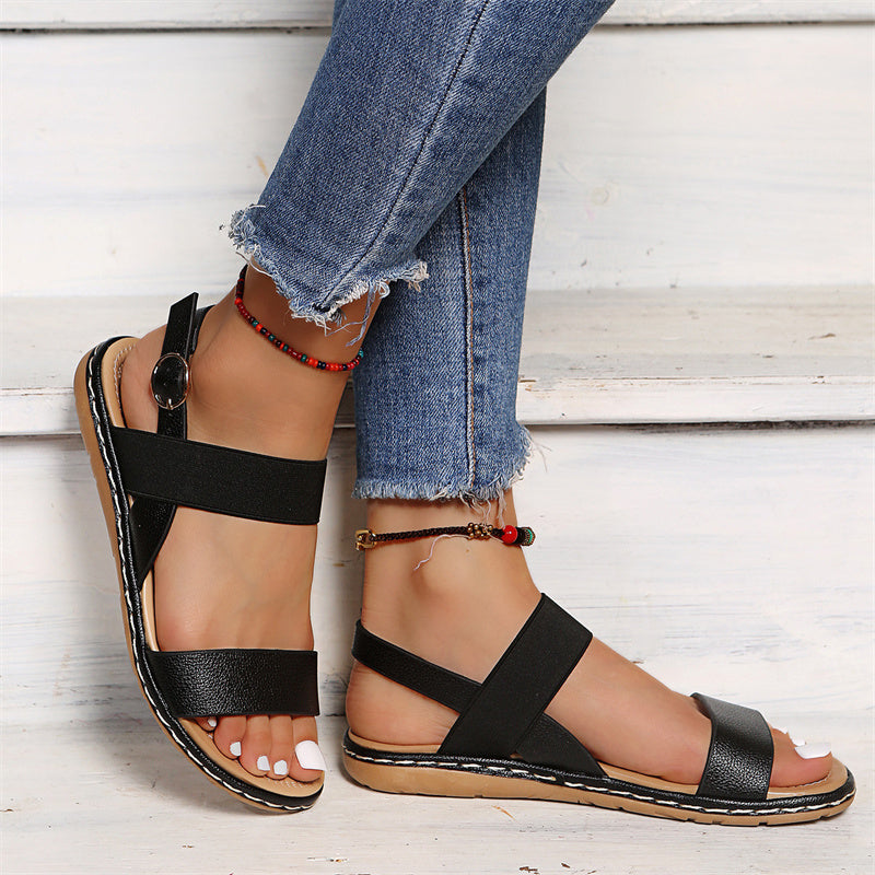 Women's Elastic Strap Casual Beach Sandals