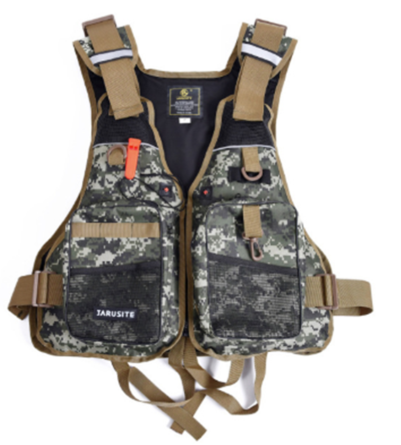 Fishing Supplies Vest Life Jacket with Buoyancy and Storage