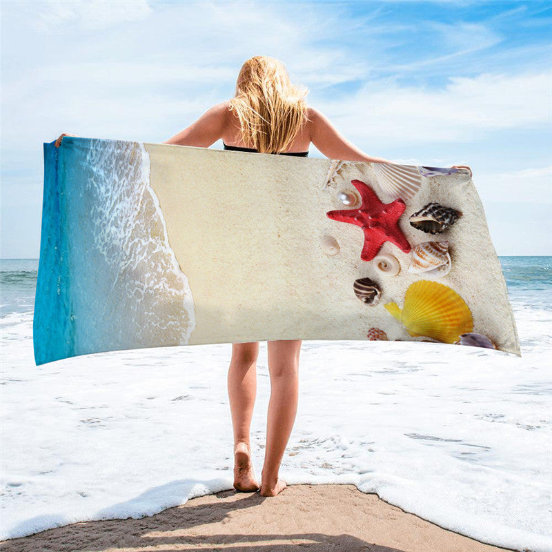 Starfish Square Beach Towel