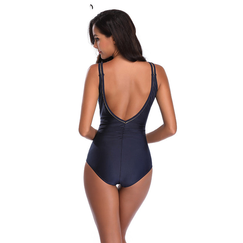 Plus size one-piece swimsuit