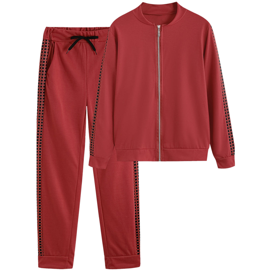 Women's Set Tracksuit Long Sleeve Sportswear ZIp Sweatshirt Pants Suit Two Piece Set Outfits