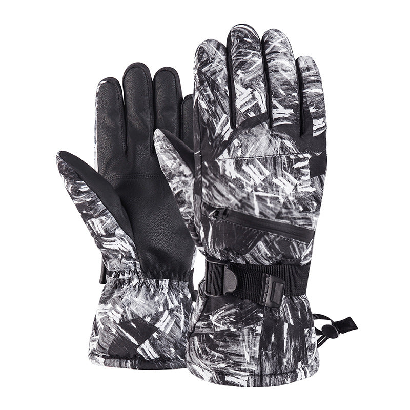 Textured Winter Warm and Waterproof Ski Gloves