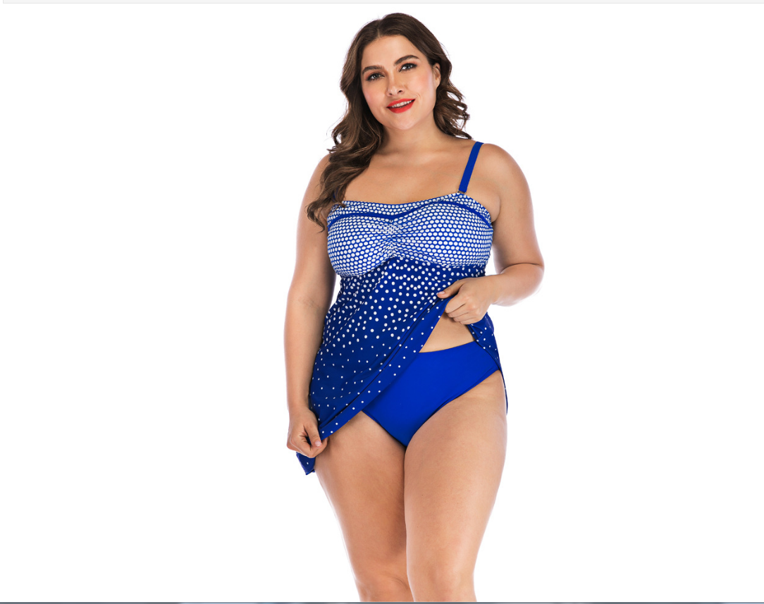 Women's Skirt Split Briefs Plus Size Swimsuit