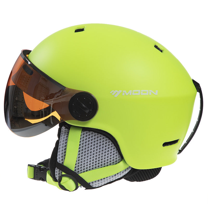 Adjustable Ski Helmet with Built-in Goggles