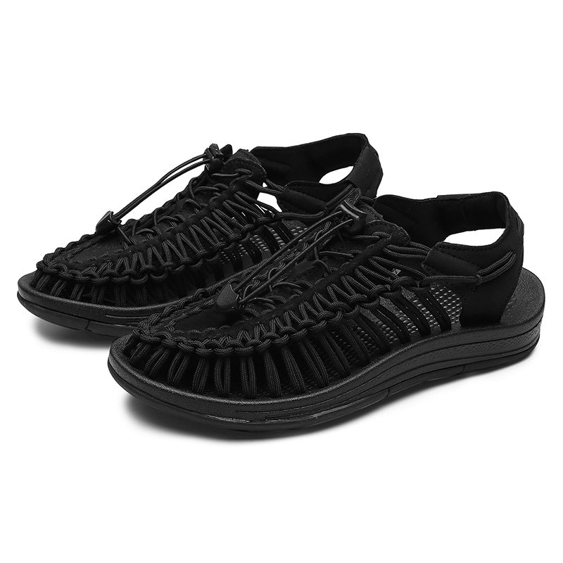 Men's beach shoes woven sandals