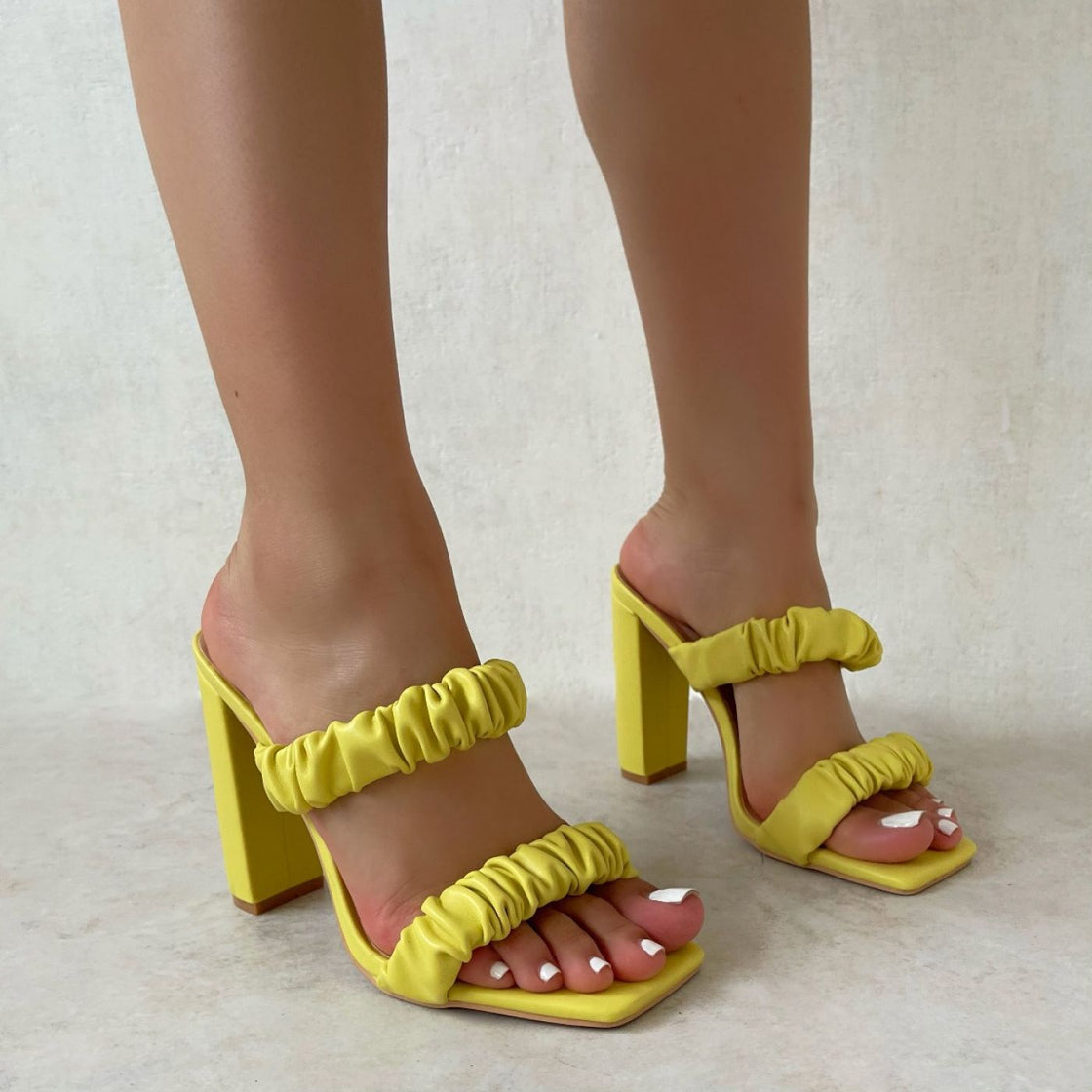 High Heel Square Toe Sandals Outdoor Slippers Beach Shoes