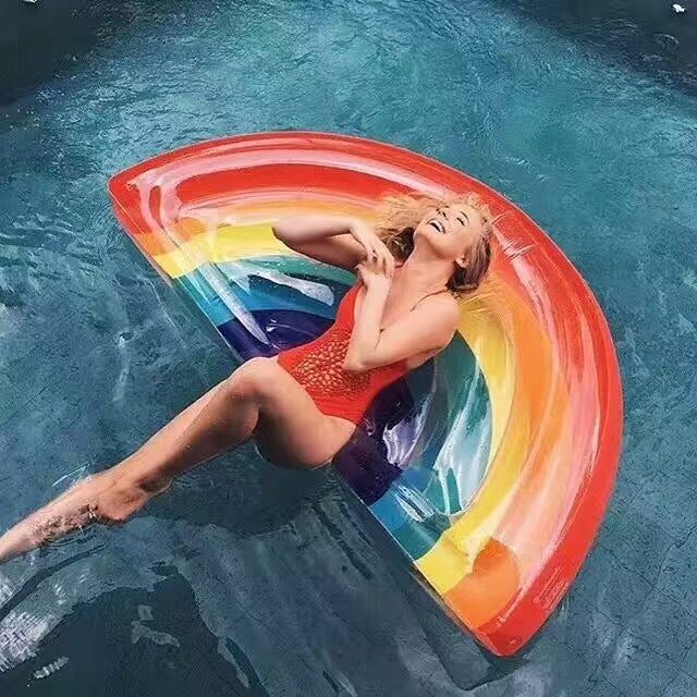 Rainbow Floating Cushion Bed -Inflatable 