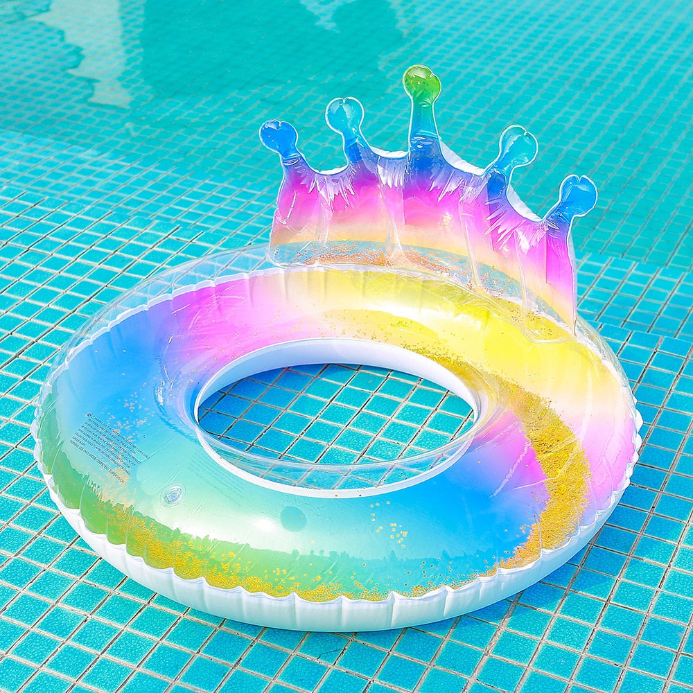 Inflatable mermaid swimming ring