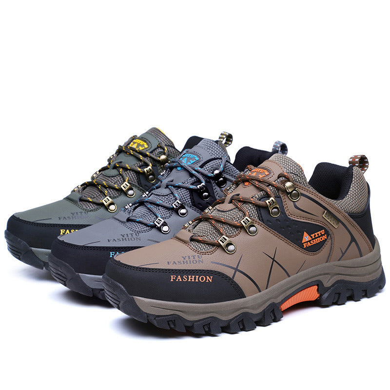 Casual Men's Leather Shoes for Outdoor Sports