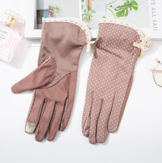 Thin Non-slip Breathable Touch Screen Cotton Short Gloves