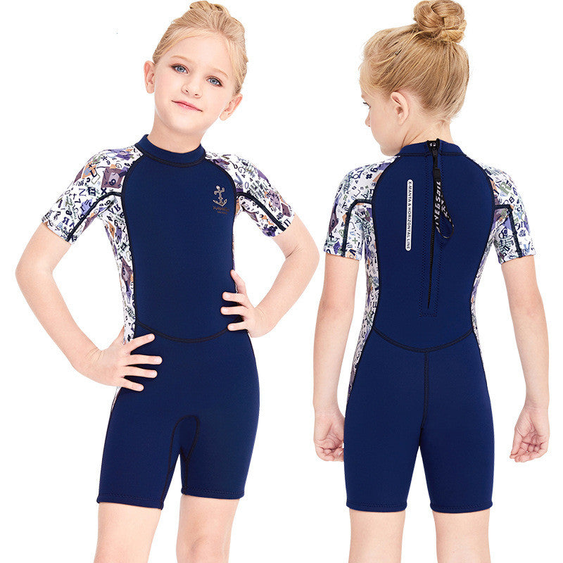 Short Sleeve Surfing Wetsuit -For Children