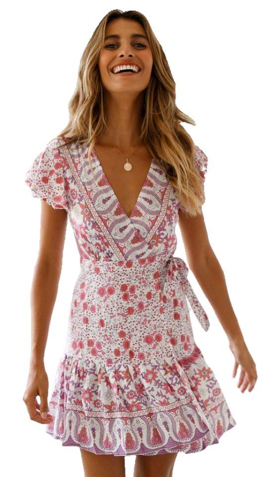 Mia Floral Holiday Beach Dress