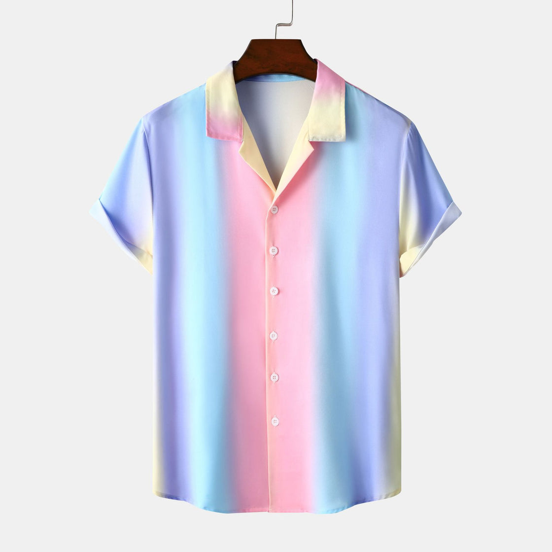 Men's Shirt Beach Casual Gradient Strips