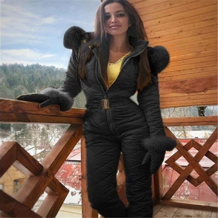 Warm Ladies Ski Suit with Zipper