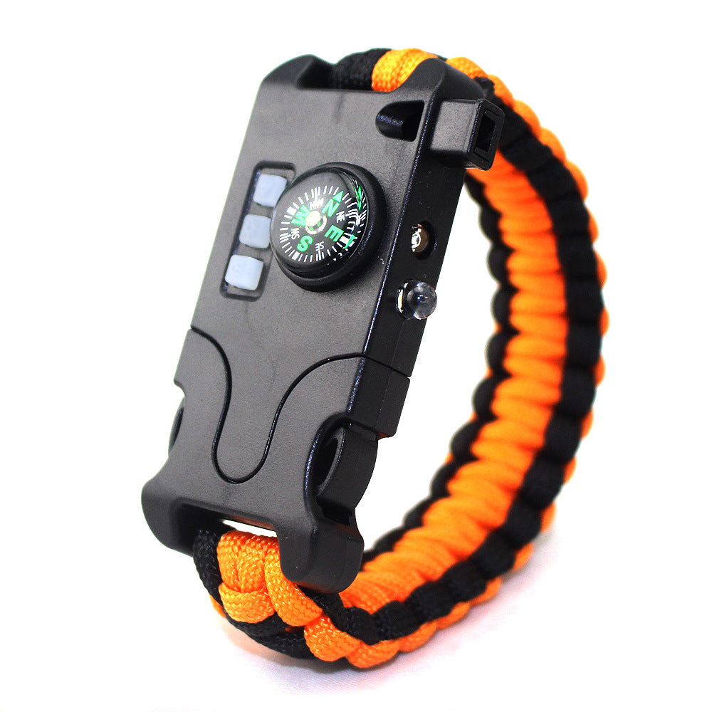 Paracord straps with embedded compass