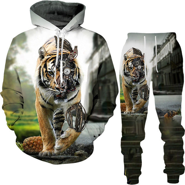 Autumn Tracksuit Men's Digital D Lion King Print Men's