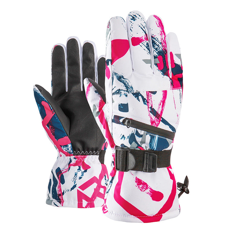 Textured Winter Warm and Waterproof Ski Gloves