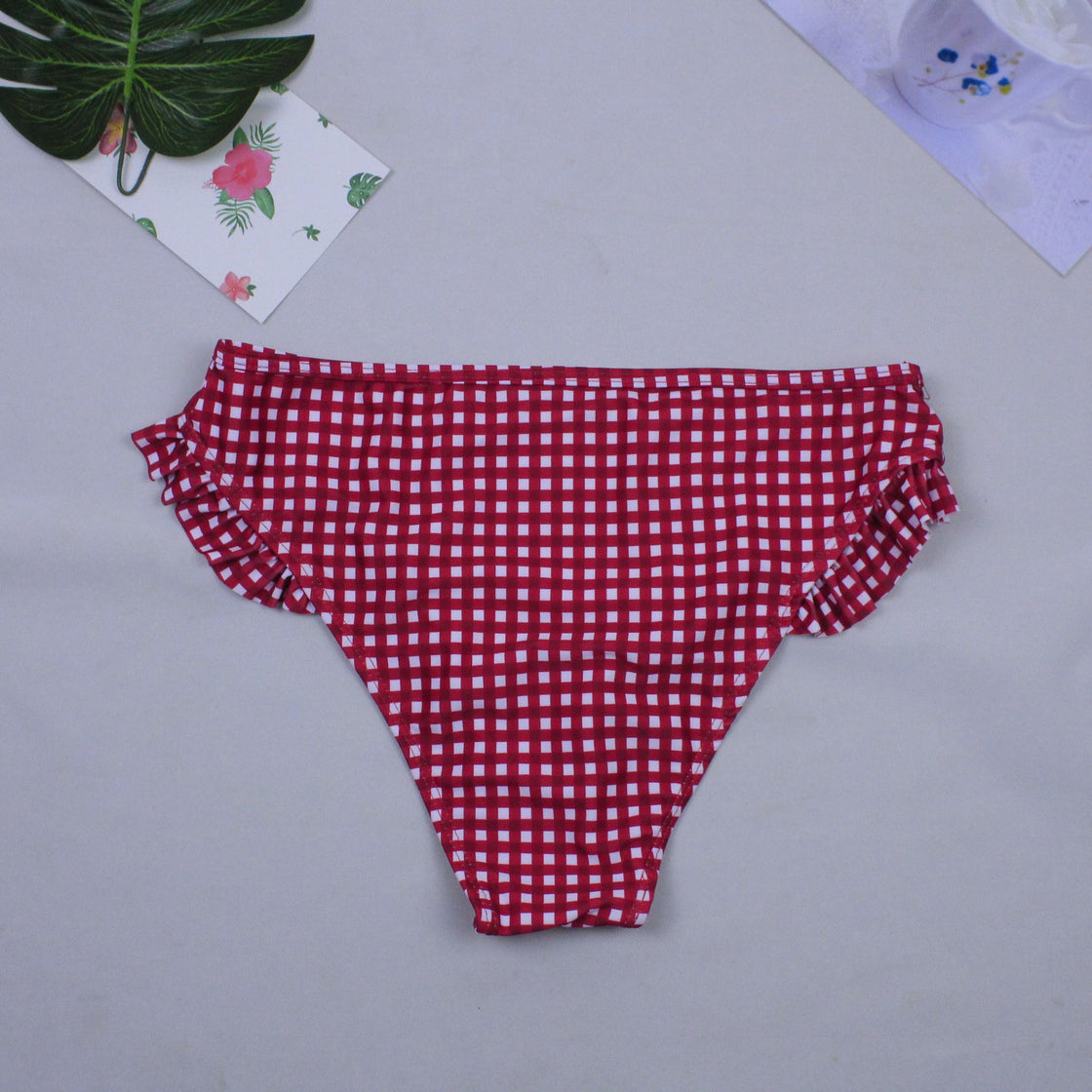 Sexy Plaid Bikini 2021 Red Green Plaid Bathing Suits