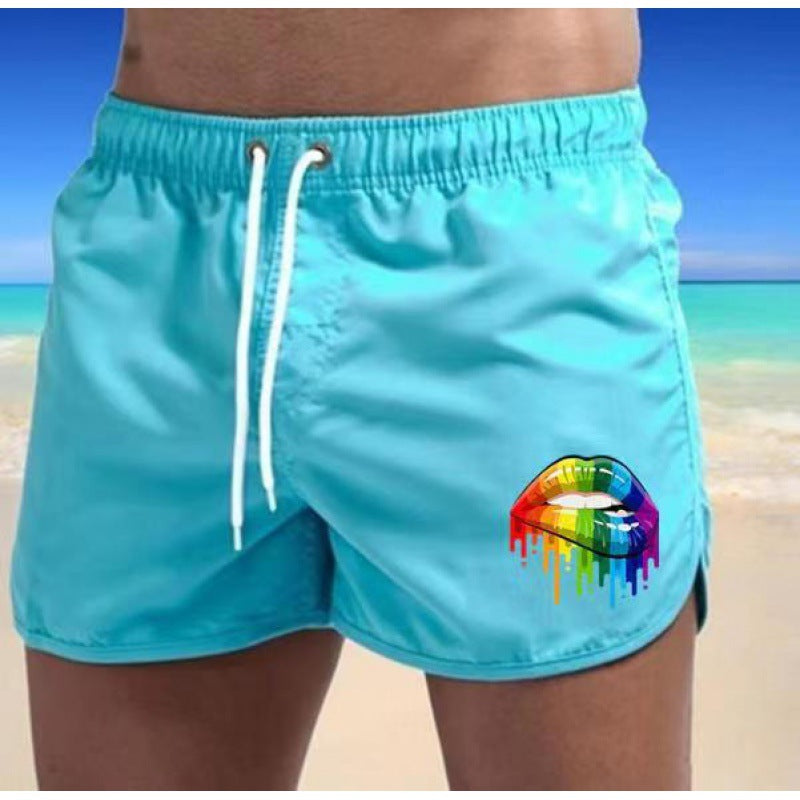 Hawaiian Letter Beach Split Shorts