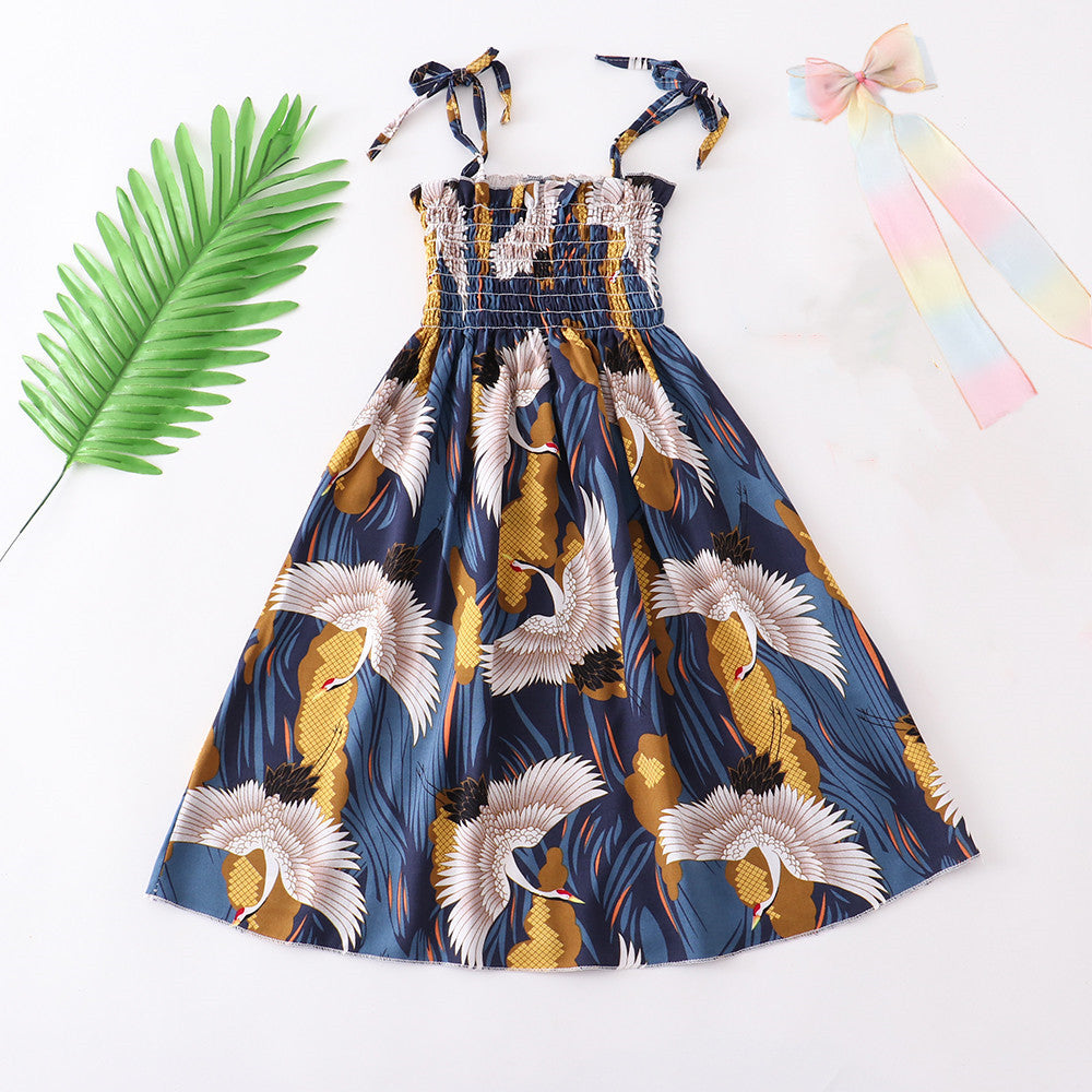 Girls' Summer Beach Dress Bohemian Children's Dress