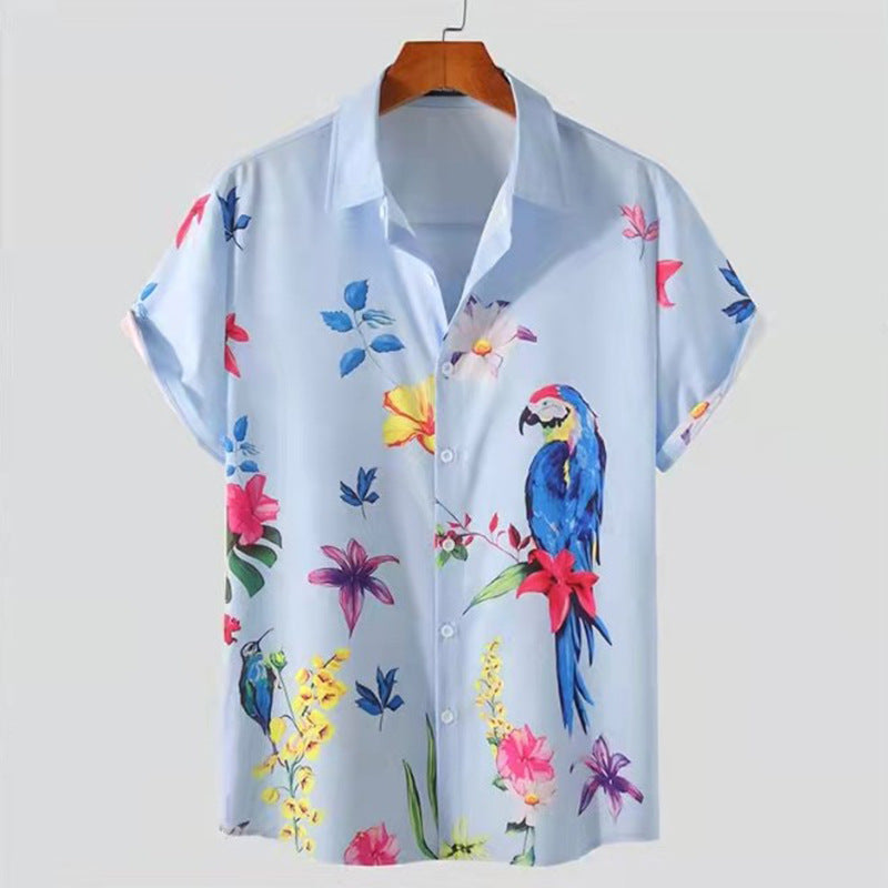 Streaming Beach Style Short Sleeve Shirt Shorts Casual Suit