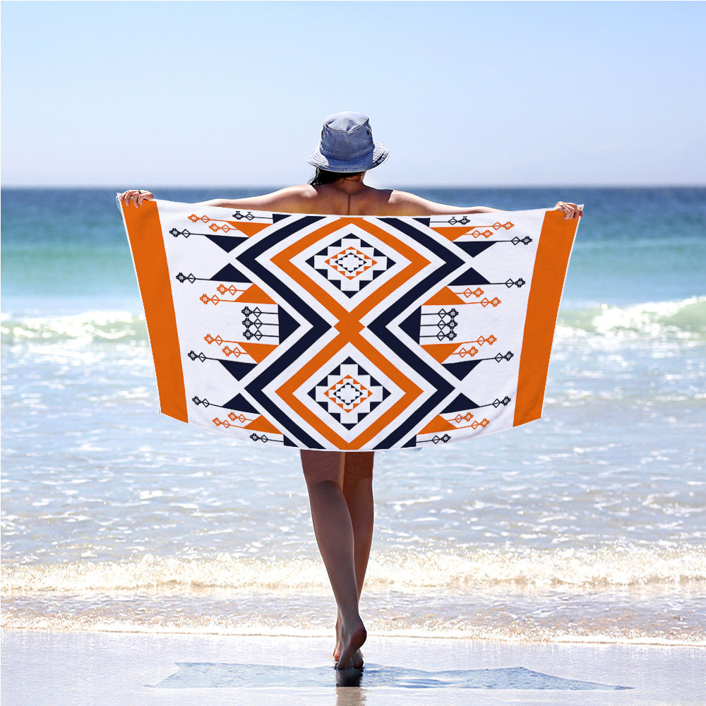 Rectangular Microfiber Beach Towel -Trendy