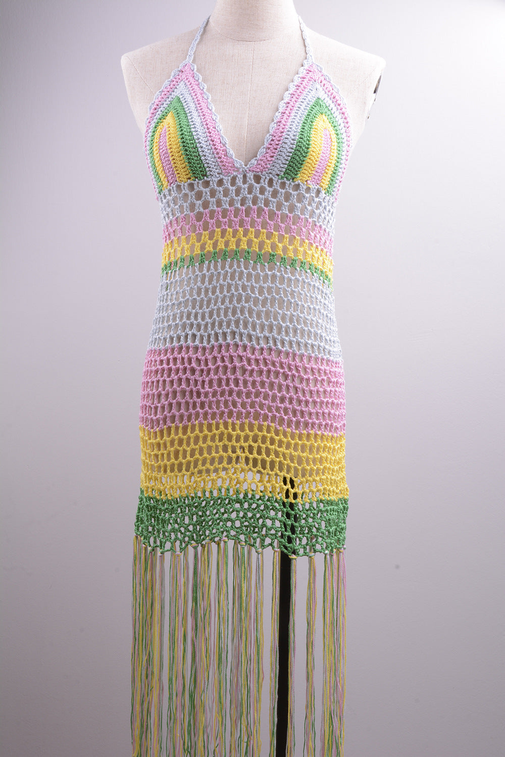 Beach Hand-woven Colorful One-piece Dress