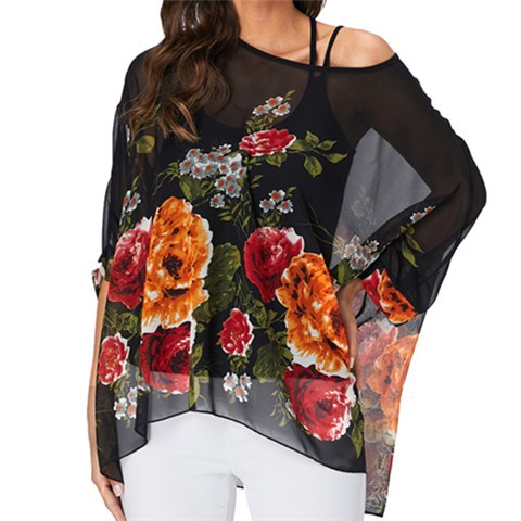 Women's Bohemian Chiffon Shirt Beach Resort Sunscreen