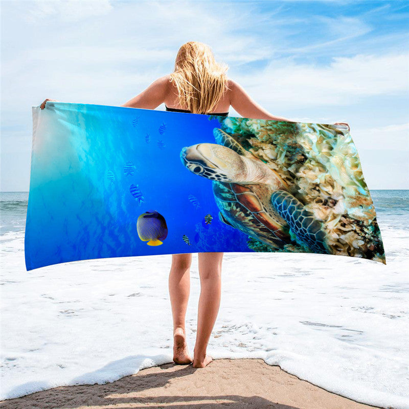 Printed Square Beach Towel