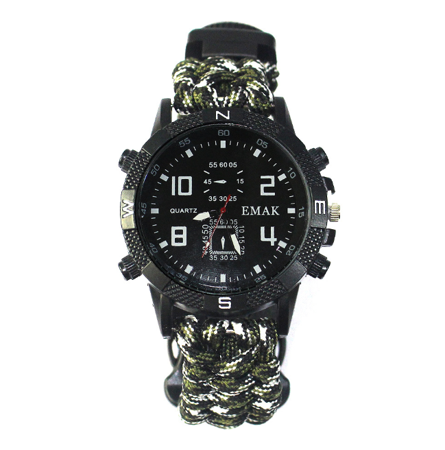 survival watch for camping, hiking, fishing and hunting