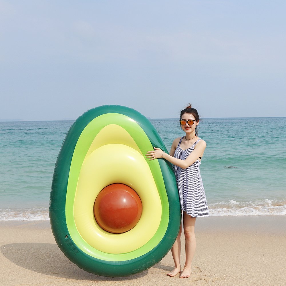 portable and inflatble avocado pool float