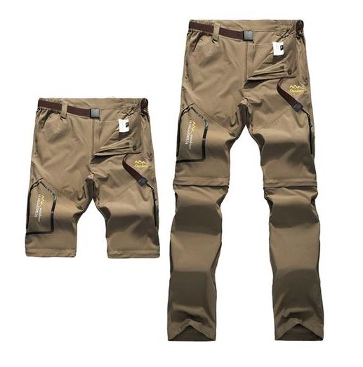 Quick-Drying Men's Hiking Pants with Detachable Shorts