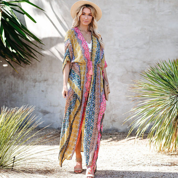 Loose Beach Blouse And Gown Holiday Sun Protection