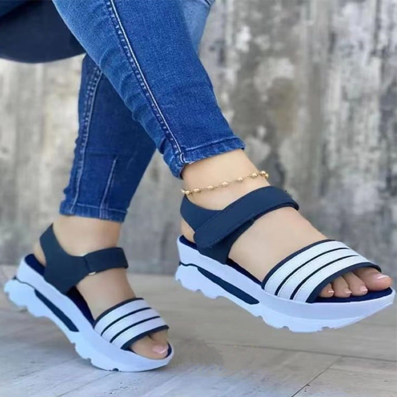 Summer New Wedge Plus Size Beach Roman Sandals