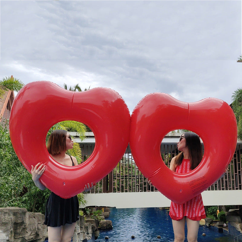 Inflatable Double Love Swimming Ring