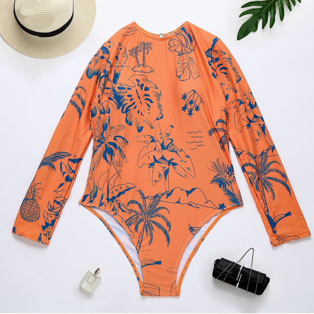 Long-sleeved Swimsuit Sunscreen Surfing Suit