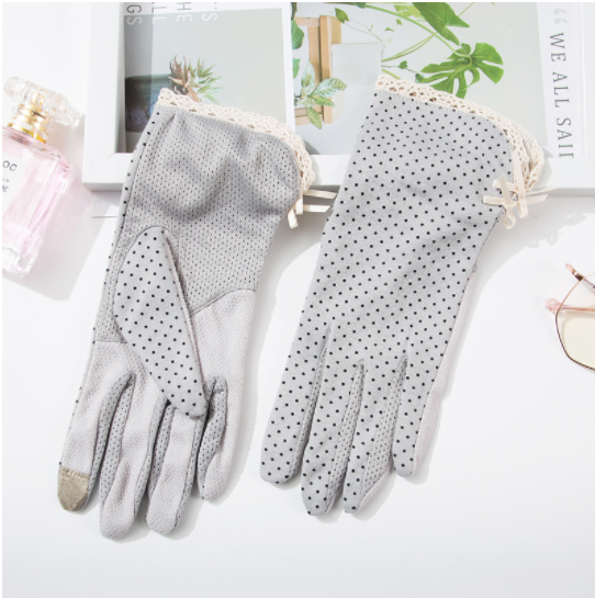 Thin Non-slip Breathable Touch Screen Cotton Short Gloves