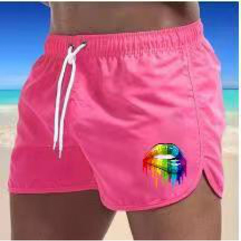 Hawaiian Letter Beach Split Shorts