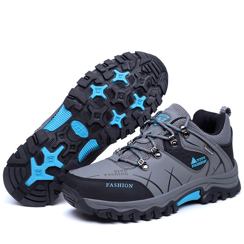 Casual Men's Leather Shoes for Outdoor Sports