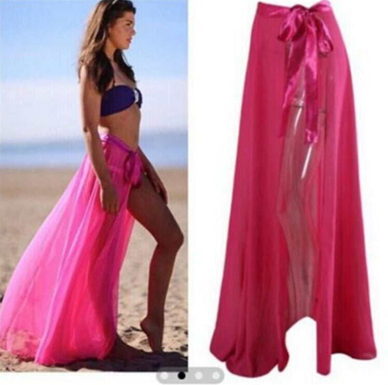 Women's Thin Chiffon Strap Beach Long Dress