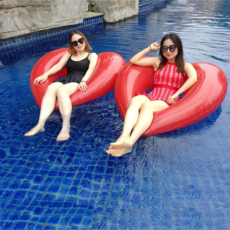 Inflatable Double Love Swimming Ring