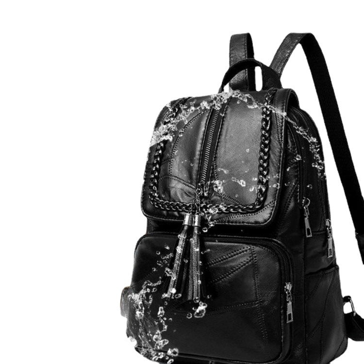 Women's PU Leather Backpack - Student Backpack