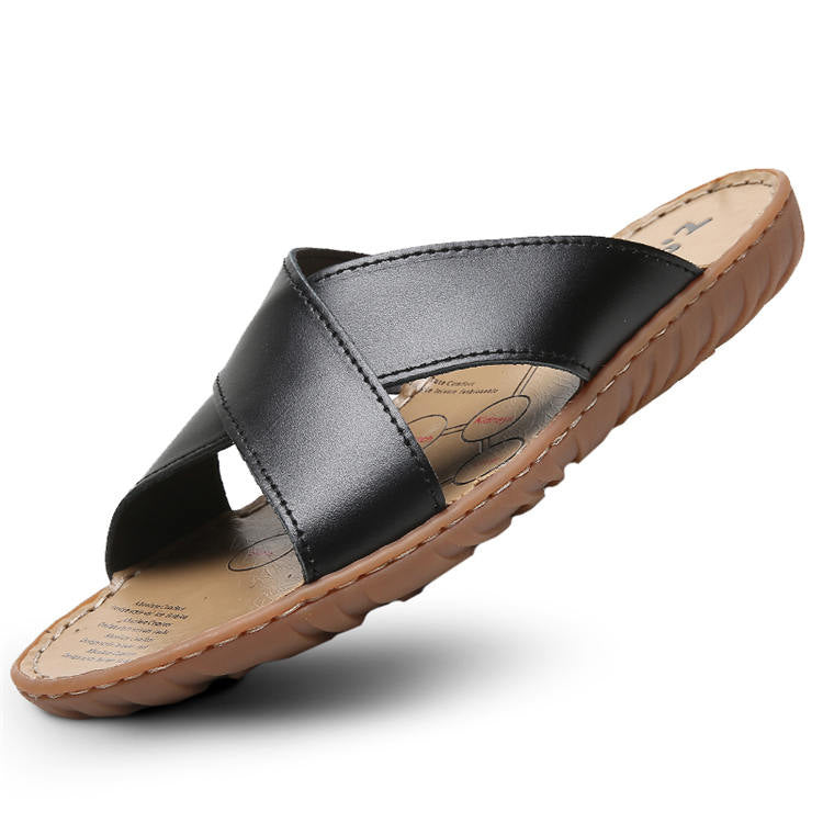 Beach Summer Outdoor Beef Tendon Leather Sandals