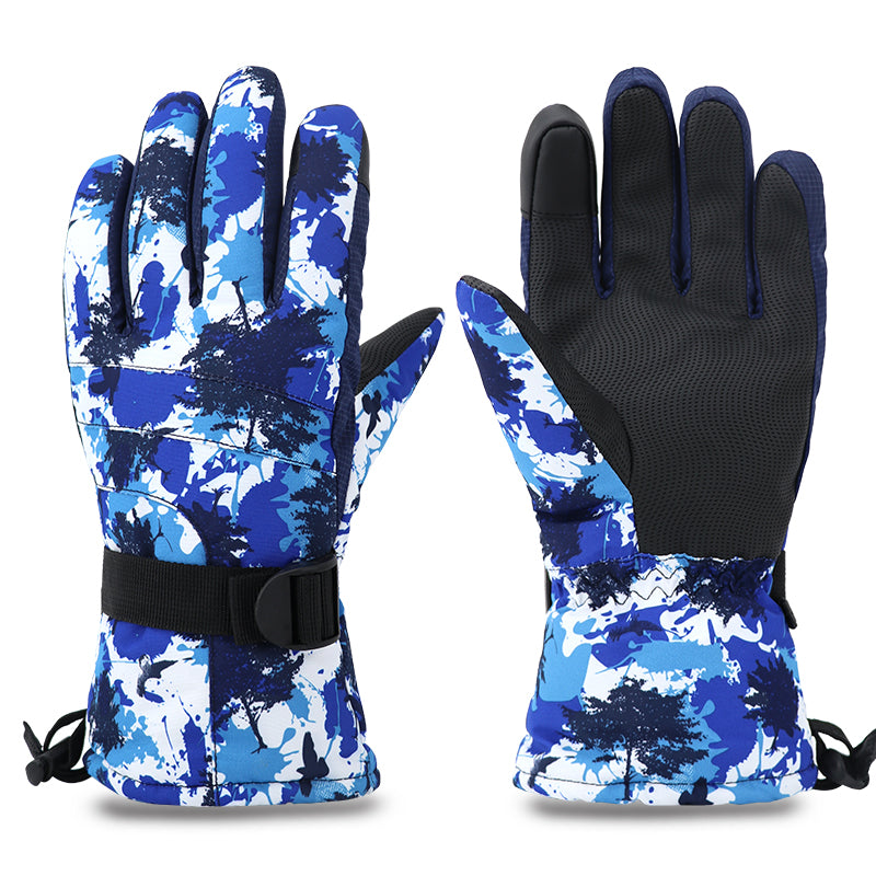 Versatile Ski Gloves for Men and Women with Adjustable Wrist Straps