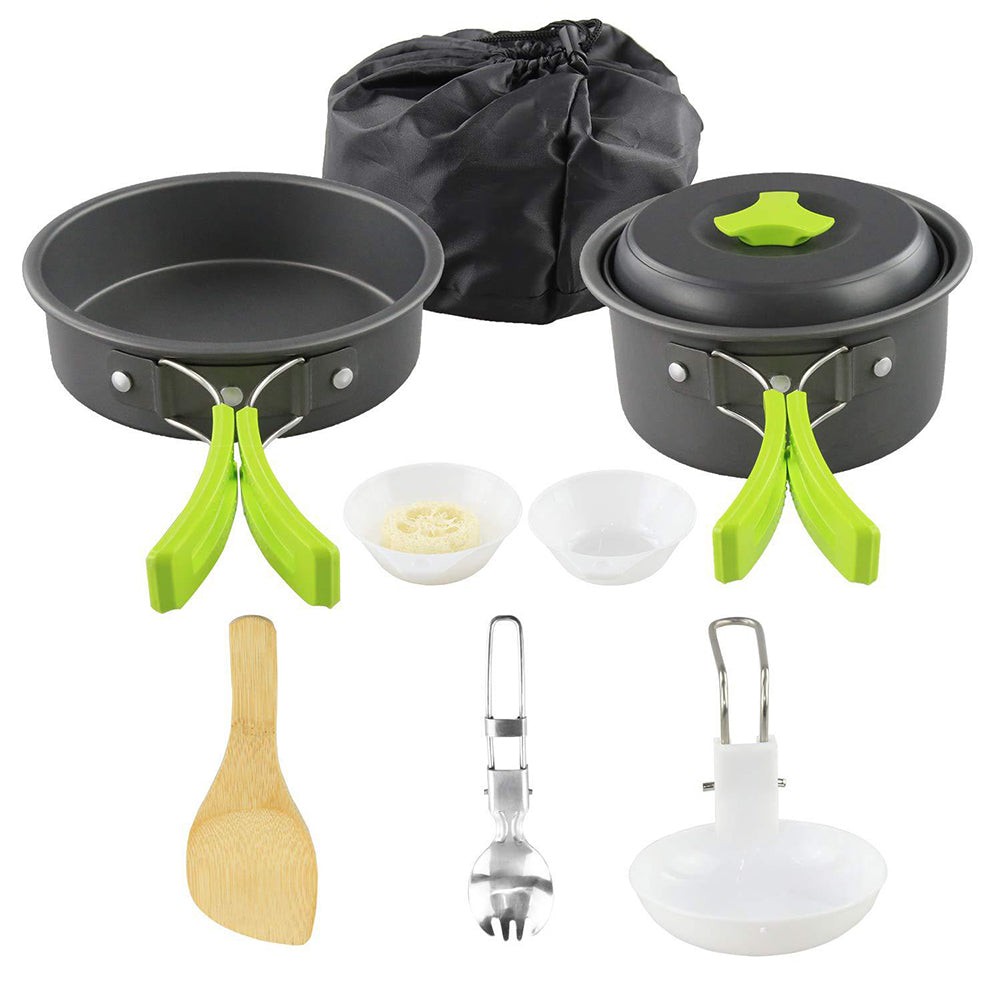 Portable camping cookware set