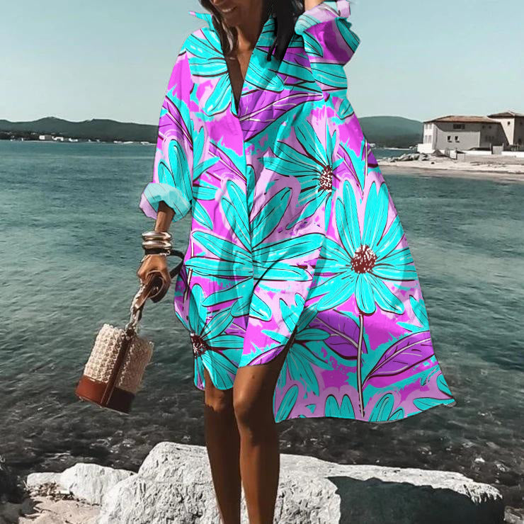 3D Casual Women's Printed Beach Resort Blouse