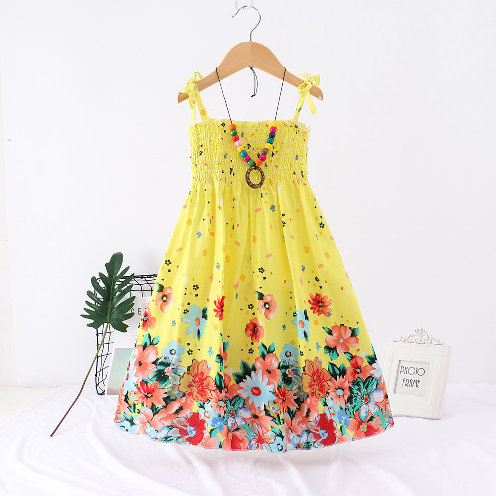 Girls' Summer Beach Dress Bohemian Children's Dress