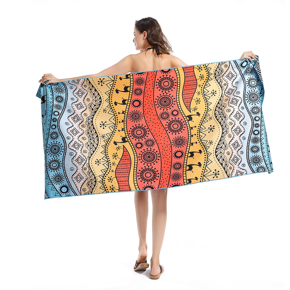 Quick-Drying and Lightweight Printed Beach Towel